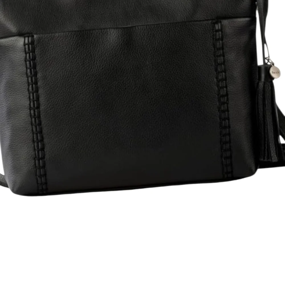 Ampere Creations Boho Vegan Leather Crossbody Bag Braided with Tassle